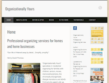 Tablet Screenshot of organizationallyours.com